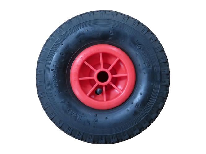  Luftbereiftes, pannensicheres Gummirad f&uuml;r das WIDL Gel&auml;nderad. 
 Technische Daten: &Oslash; 260&nbsp; mm, Dicke 80 mm, Durchmesser Achse &Oslash; 20 mm 