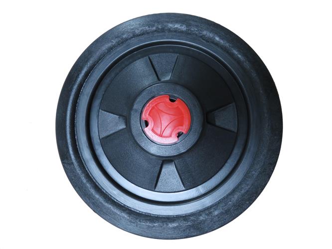  Vollgummirad f&uuml;r Fahrwerk 
 Technische Daten: 250-60 Gleila, 20 mm Nabenl&auml;nge, 57 mm KS-Felge mit roter Nabenabschlusskappe 
 Geeignet f&uuml;r: Fahrwerk W-MAX, WISA und R-CUT 