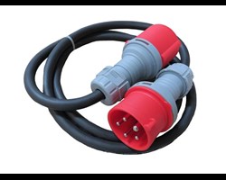  Verl&auml;ngerungskabel H07RN-F mit CEE-Stecker und Kupplung, mit Phasenwender 
 Querschnitt: 5 x 2,5 qmm 
 L&auml;nge: 2,0 Meter 