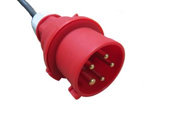  Verl&auml;ngerungsleitung H07RN-F mit CEE-Stecker und Kupplung, mit Phasenwender 
 Querschnitt: 5 x 2,5 qmm 
 L&auml;nge: 20 Meter 